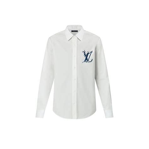 chemise blanche louis vuitton|Chemise manches longues imprimée LV Blason en coton .